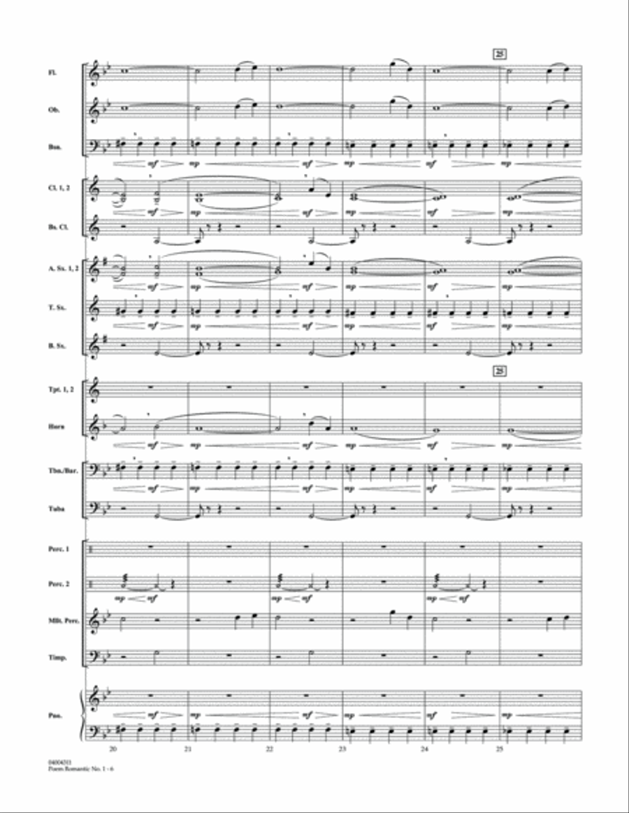 Poem Romantic No. 1 (in G Minor) - Conductor Score (Full Score) Concert Band scores gallery preview page 6