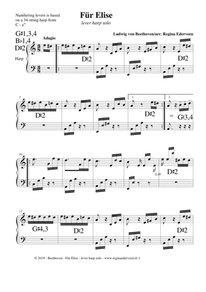 Für Elise (Beethoven) - lever harp solo