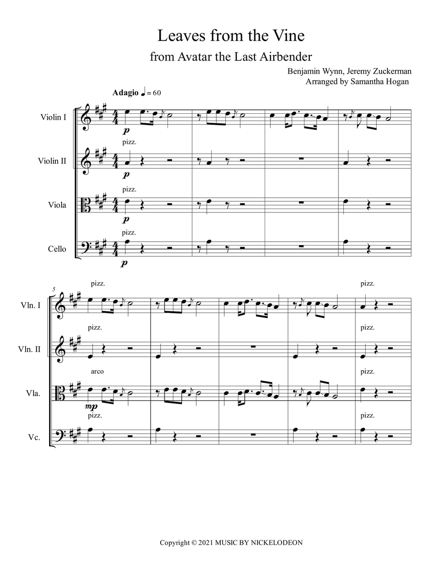 Leaves From The Vine String Quartet scores gallery preview page 2