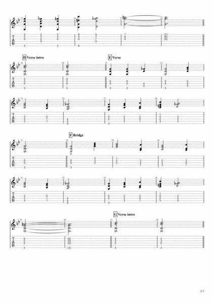 Coventry Carol, for solo fingerstyle guitar image number null
