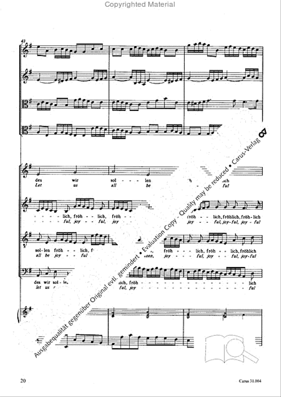 Christ lay in death's cold prison (Christ lag in Todesbanden) 4-Part scores gallery preview page 18