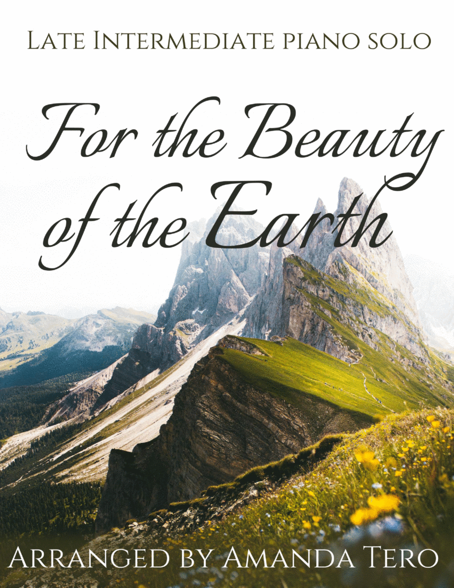 For the Beauty of the Earth early intermediate sacred piano sheet music Piano Solo scores gallery preview page 1