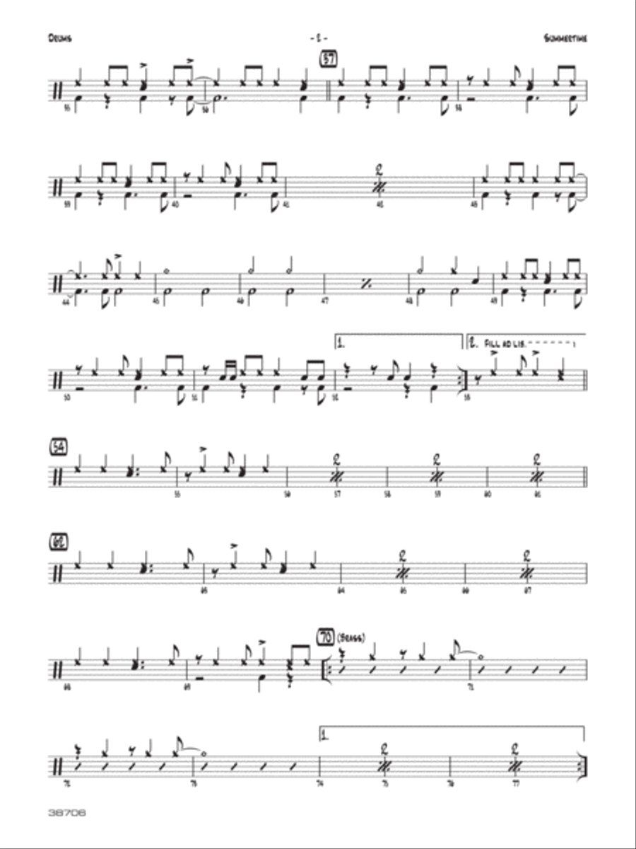 Summertime: Drums Jazz Ensemble scores gallery preview page 2