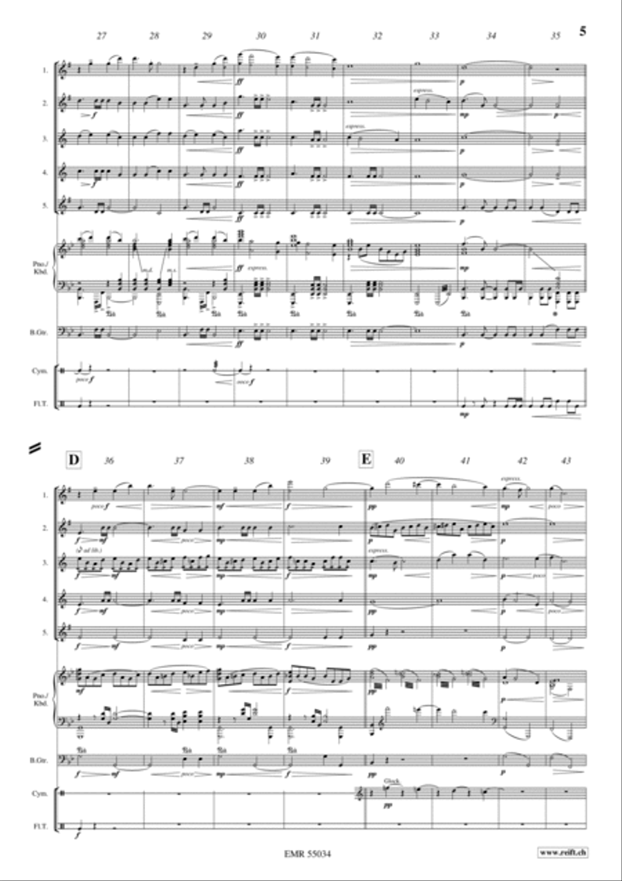 Five Pieces From Kingdom Come: Deliverance Saxophone Quintet scores gallery preview page 4