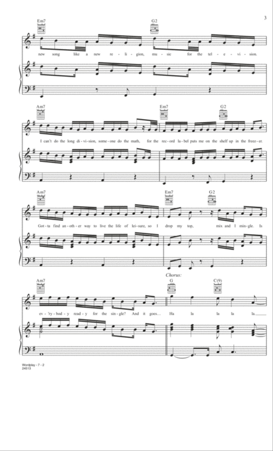 Wordplay Wordplay Piano, Vocal, Guitar scores gallery preview page 2
