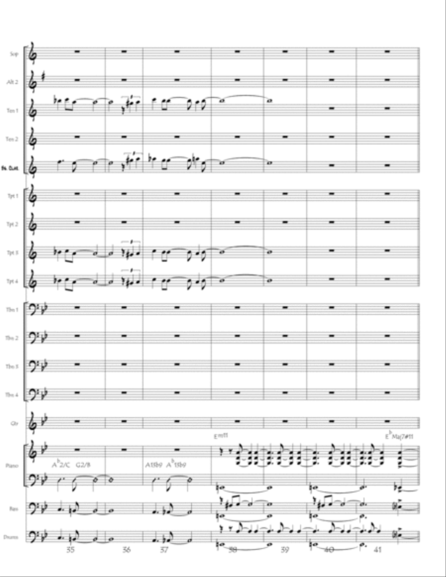 The Dark Moon SCORE (digital print) Jazz Ensemble scores gallery preview page 3