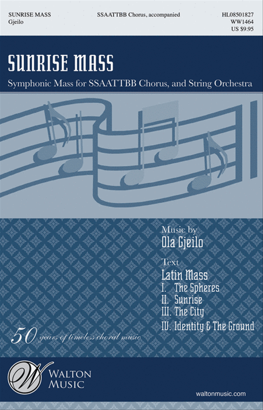 Sunrise Mass (Full Score and Instrumental Parts) by Ola