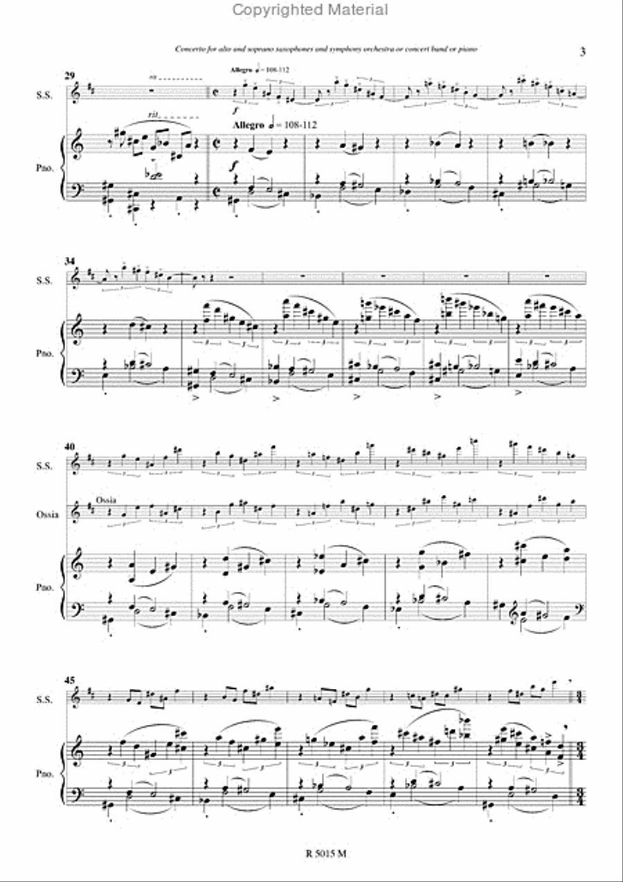 Concerto pour saxophone Piano Accompaniment scores gallery preview page 4