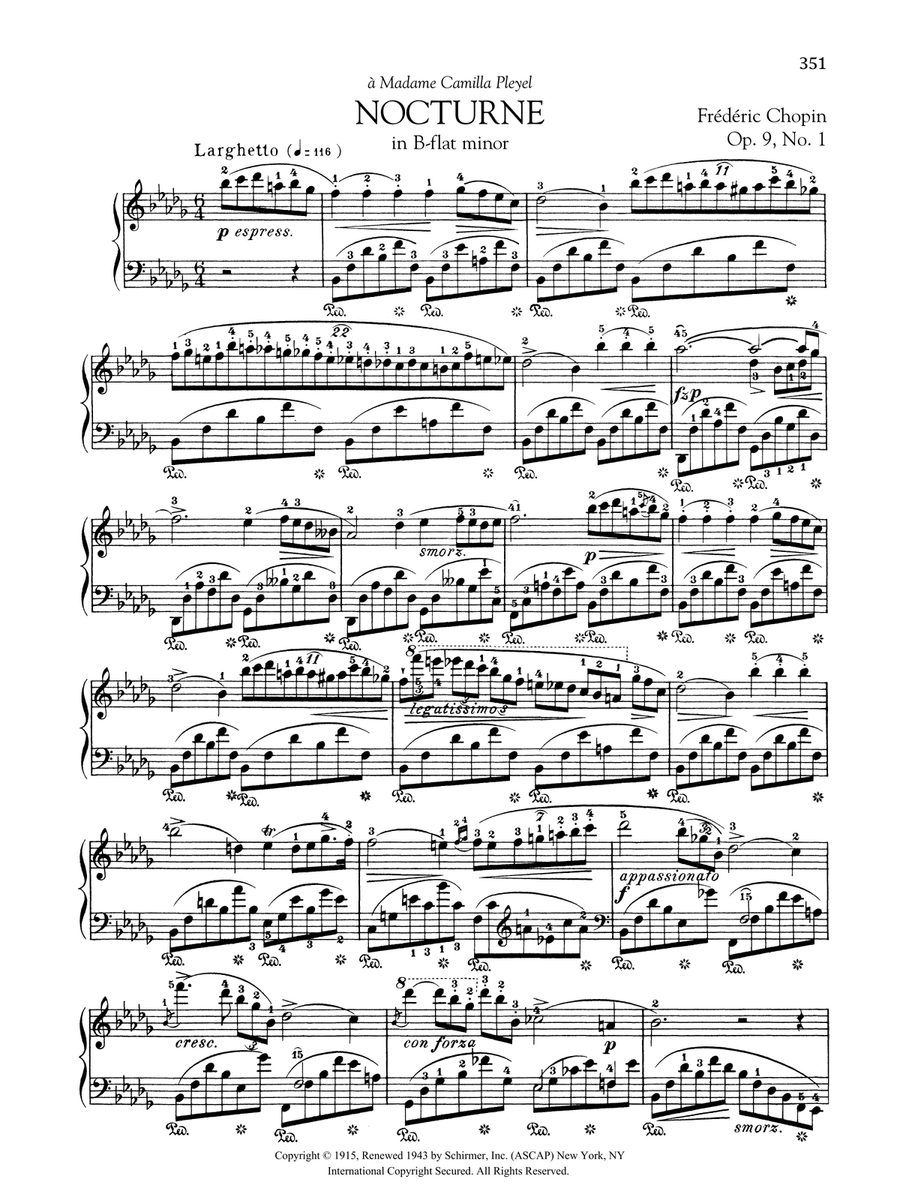 Nocturne in B-flat Minor, Op. 9, No. 1 Piano Solo scores gallery preview page 1