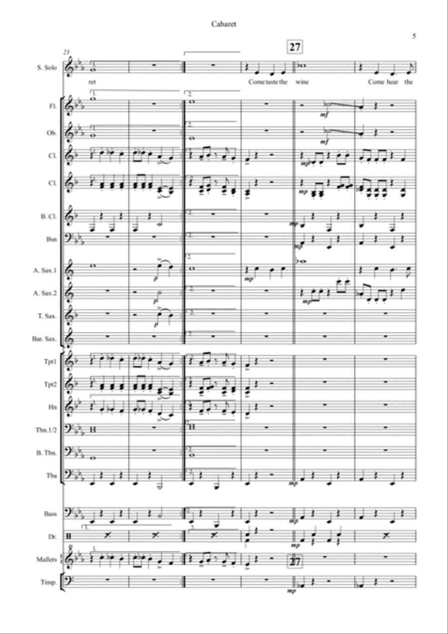 Cabaret Concert Band scores gallery preview page 5