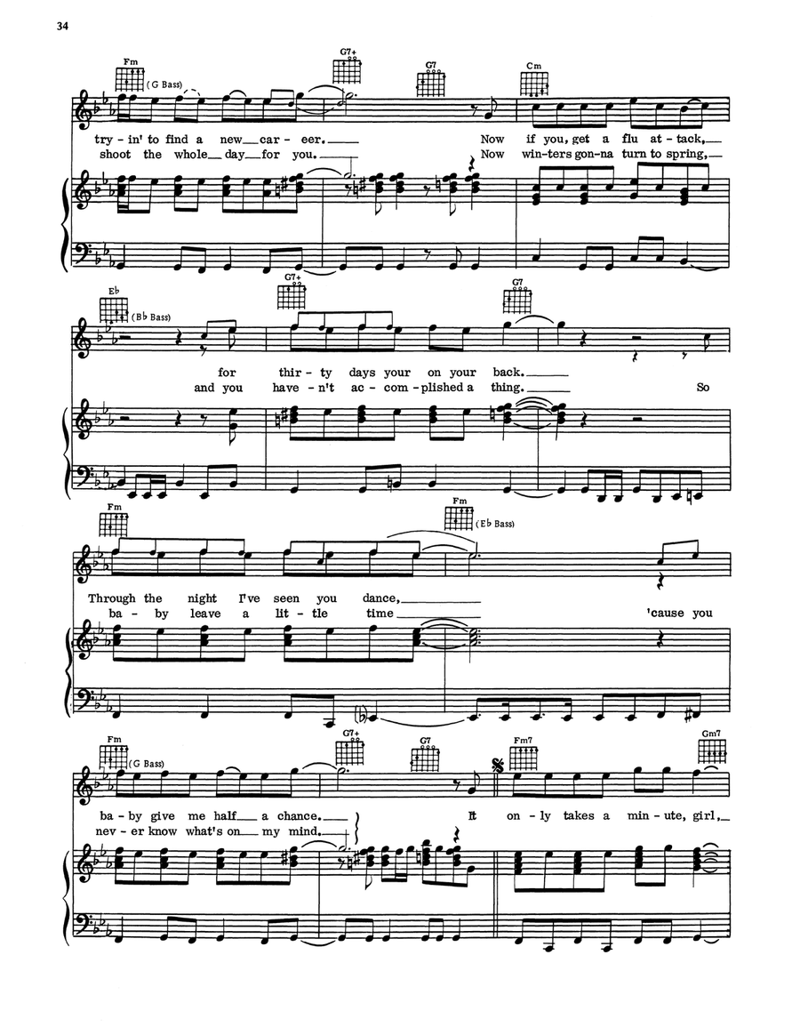 It Only Takes A Minute It Only Takes A Minute Piano, Vocal, Guitar scores gallery preview page 2