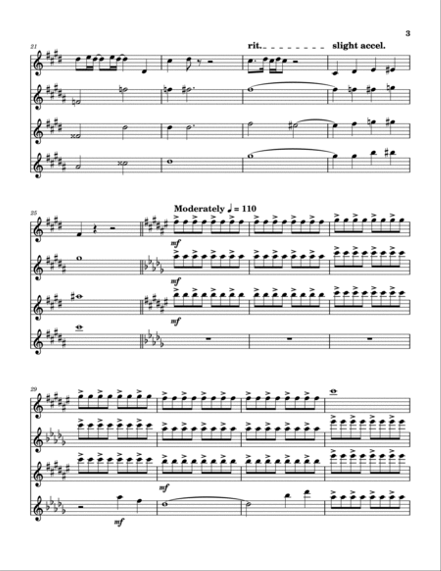 Pure Imagination Saxophone Quartet scores gallery preview page 4