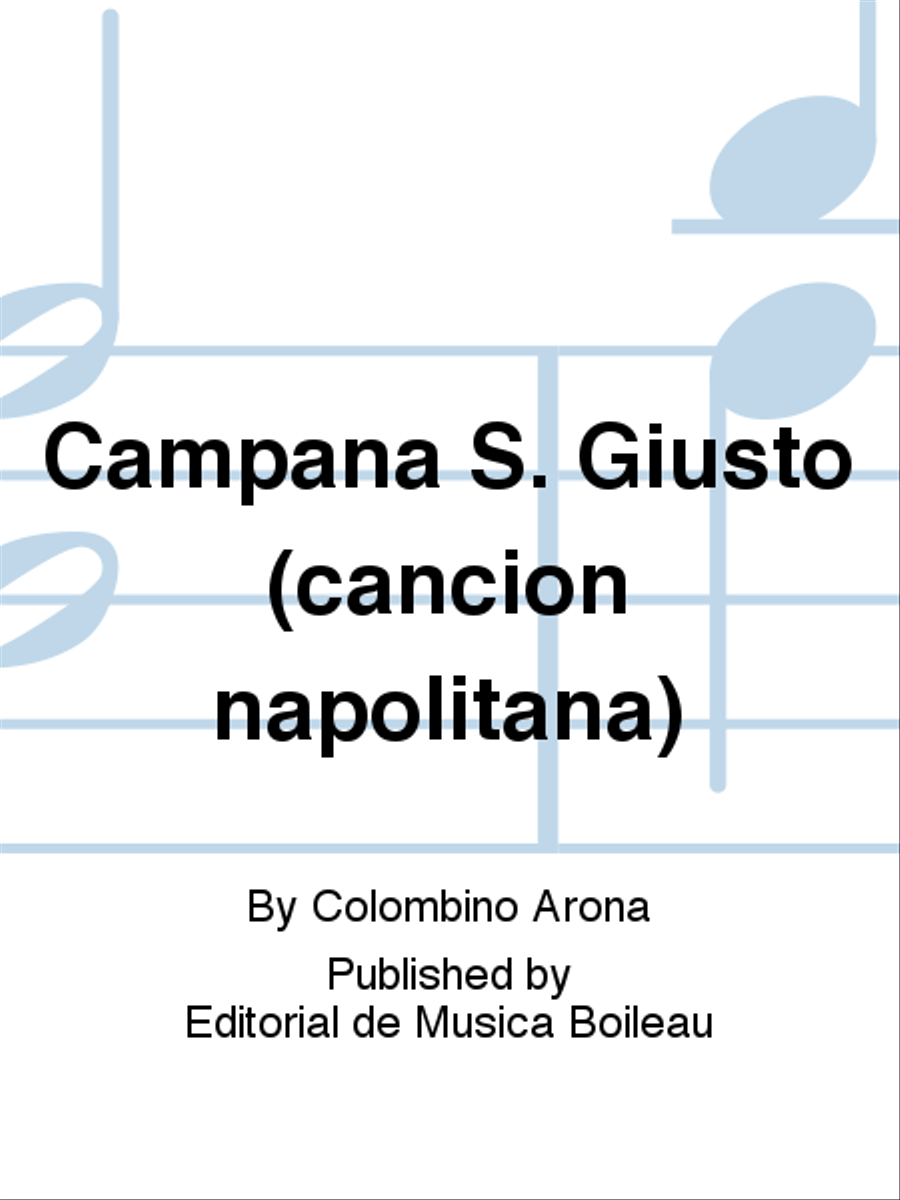 Campana S. Giusto (cancion napolitana) Voice Solo scores gallery preview page 1
