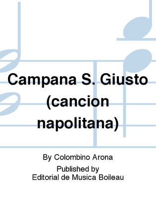 Book cover for Campana S. Giusto (cancion napolitana)