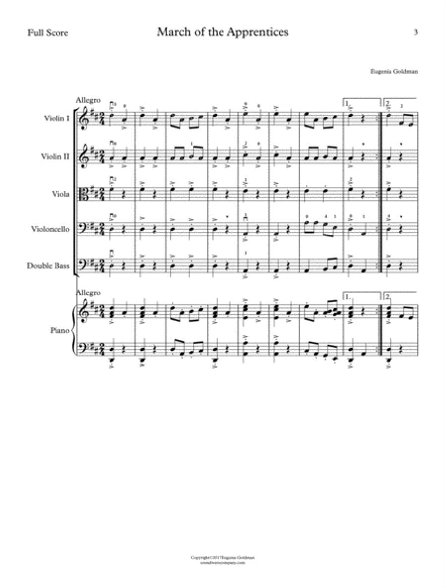 March of the Apprentices String Orchestra scores gallery preview page 3