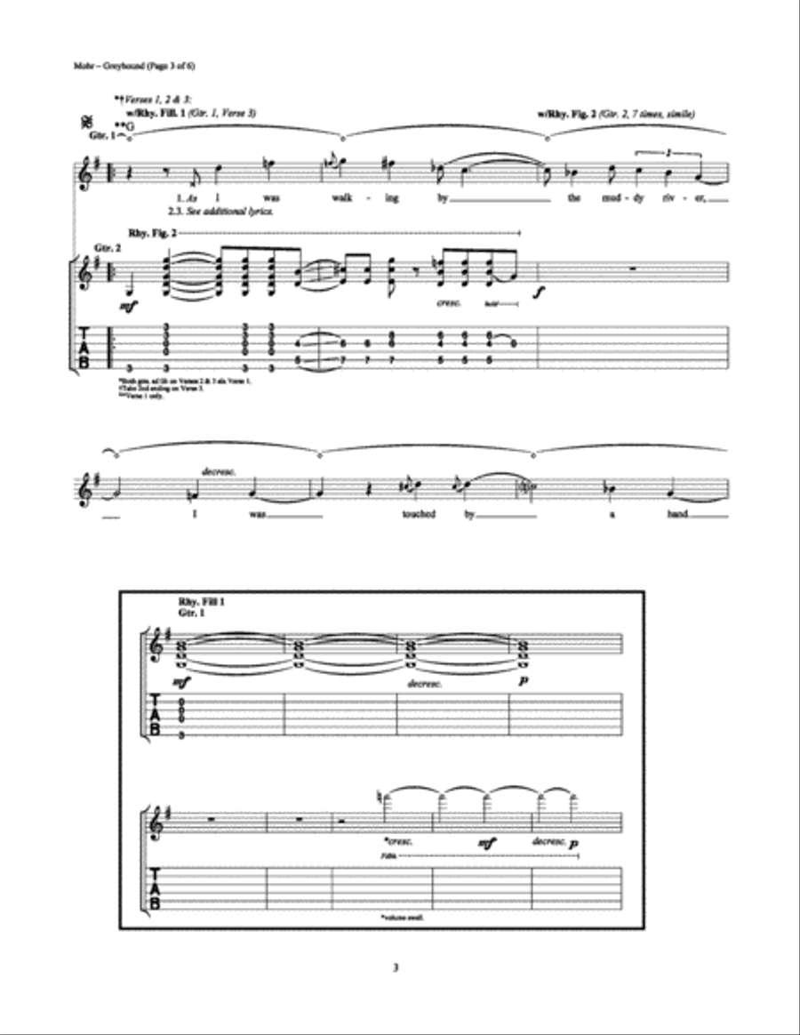 Greyhound Greyhound Electric Guitar scores gallery preview page 3