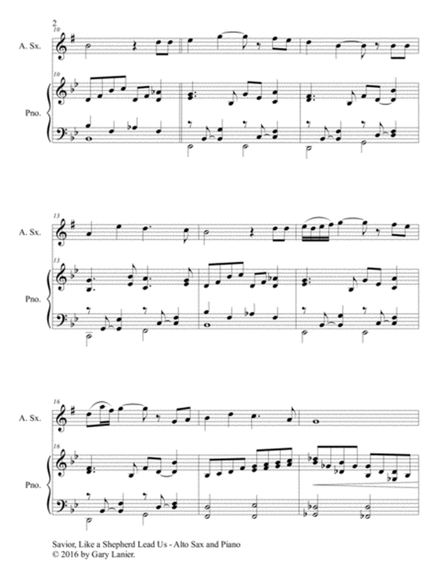 SAVIOR, LIKE A SHEPHERD LEAD US (Duet – Alto Sax & Piano with Parts) image number null