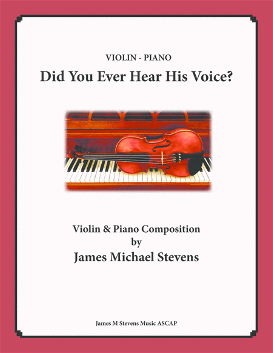 Did You Ever Hear His Voice - Vioin & Piano image number null