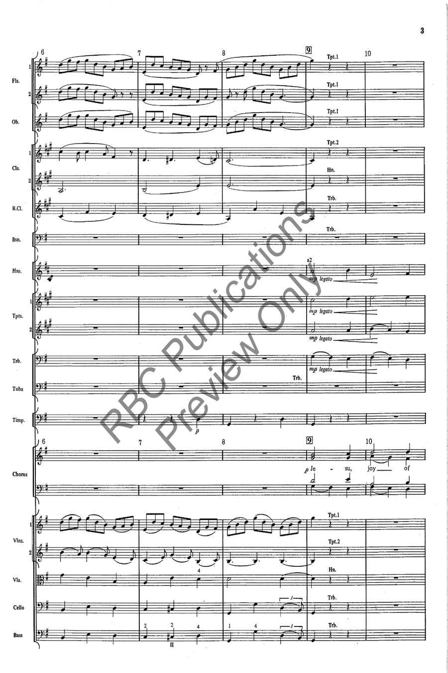 Jesu, Joy Of Mans Desiring (w/Choir) Choir scores gallery preview page 4