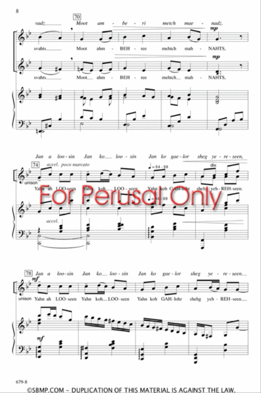 Loosin Yelav - SA Octavo SA scores gallery preview page 7