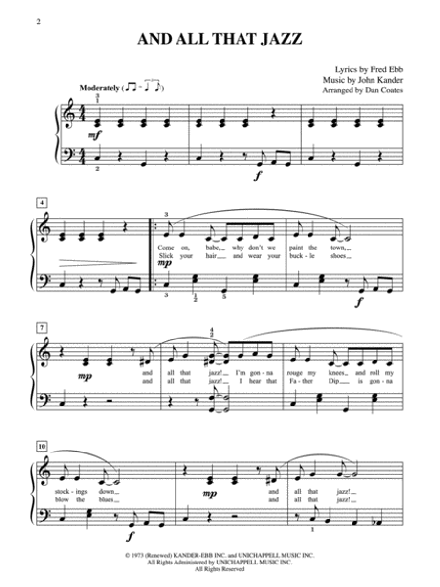 10 for 10 Sheet Music Broadway Easy Piano scores gallery preview page 3