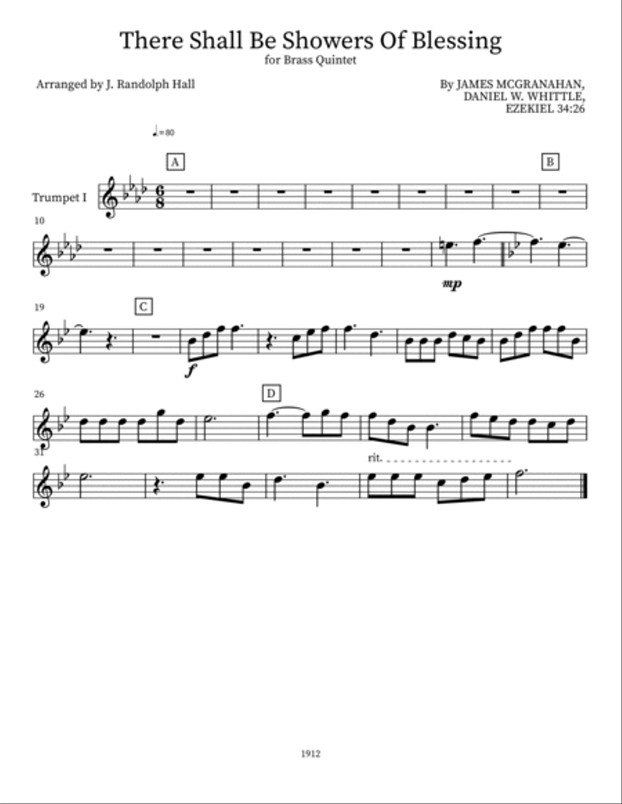 There Shall Be Showers Of Blessing Small Ensemble scores gallery preview page 5