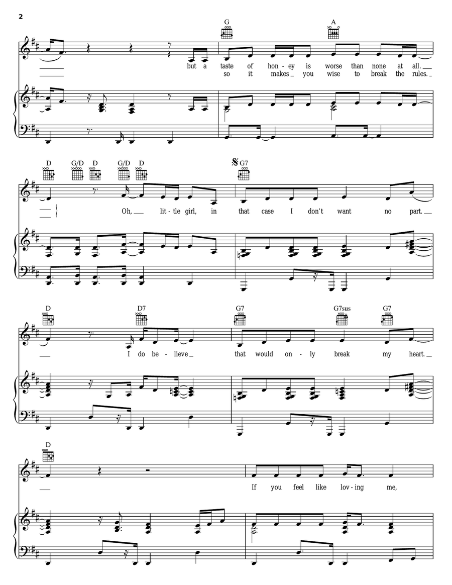 I Second That Emotion Piano, Vocal, Guitar scores gallery preview page 2