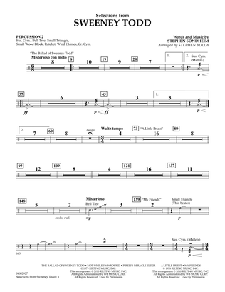 Selections from Sweeney Todd (arr. Stephen Bulla) - Percussion 2