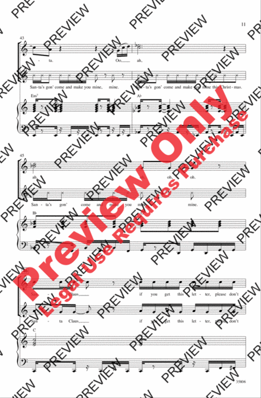 Oh Santa! Women's Choir scores gallery preview page 11