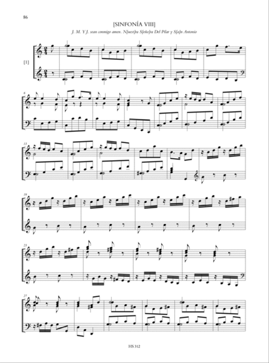 The Autograph Keyboard Manuscript - El manuscrito autógrafo de tecla. Sinfonías I-VIII. Critical Edition Harpsichord scores gallery preview page 9
