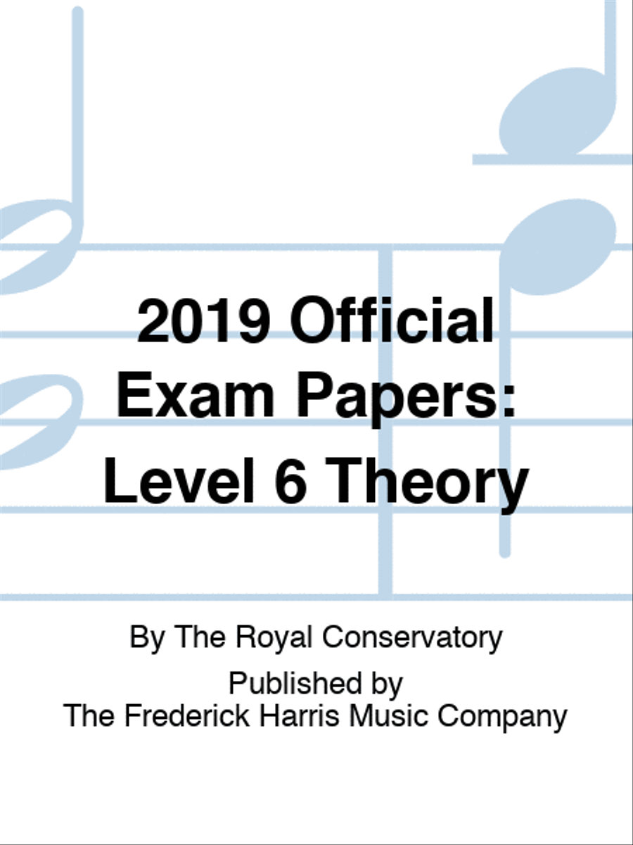 2019 Official Exam Papers: Level 6 Theory Piano Method scores gallery preview page 1