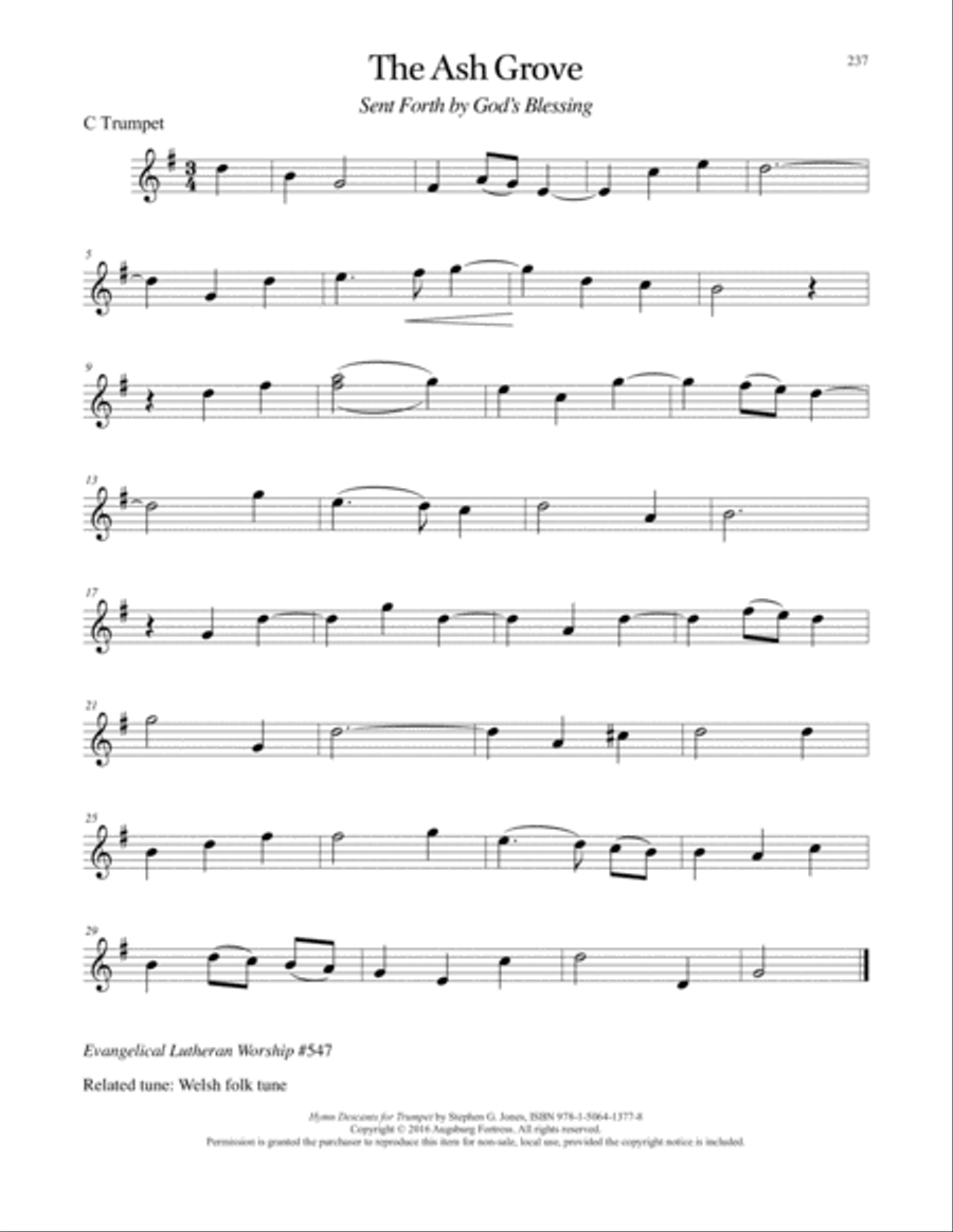 Hymn Descants for Trumpet C Trumpet scores gallery preview page 238