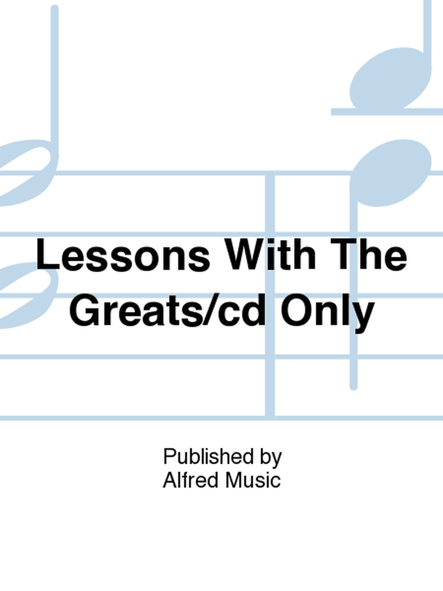 Lessons With The Greats/cd Only