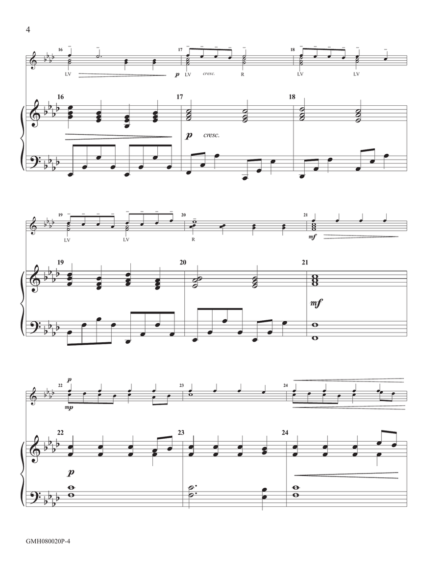 Elegy (piano accompaniment to 8 handbell version) Handbell Choir scores gallery preview page 4