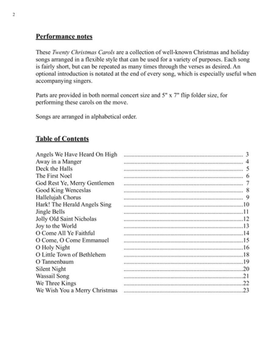 Twenty Christmas Carols for Woodwind Quartet image number null