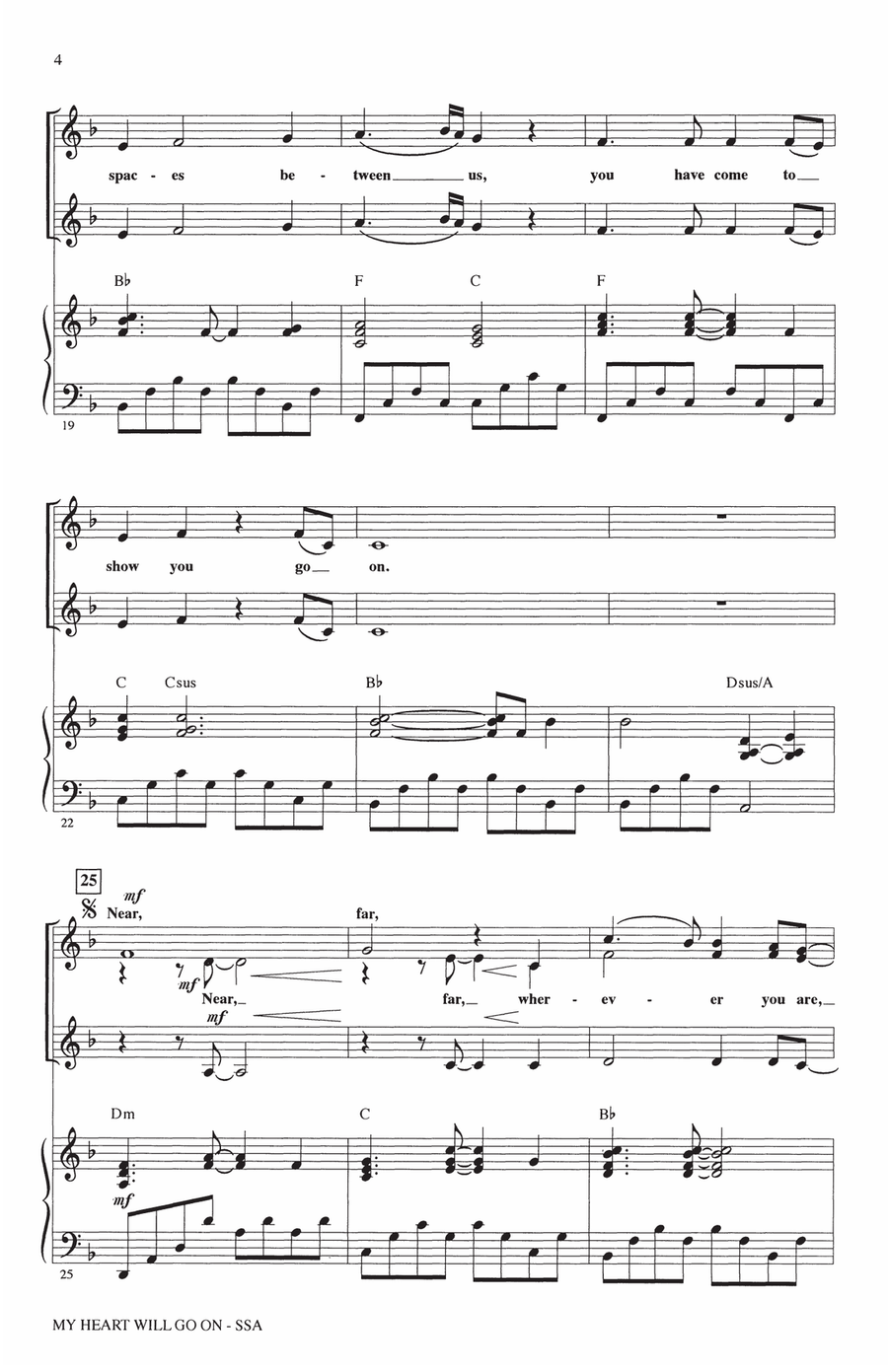 My Heart Will Go On (Love Theme From 'Titanic') (arr. Alan Billingsley) SSA scores gallery preview page 3