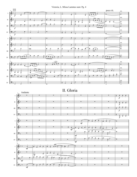 Missa Laetatus sum - Score