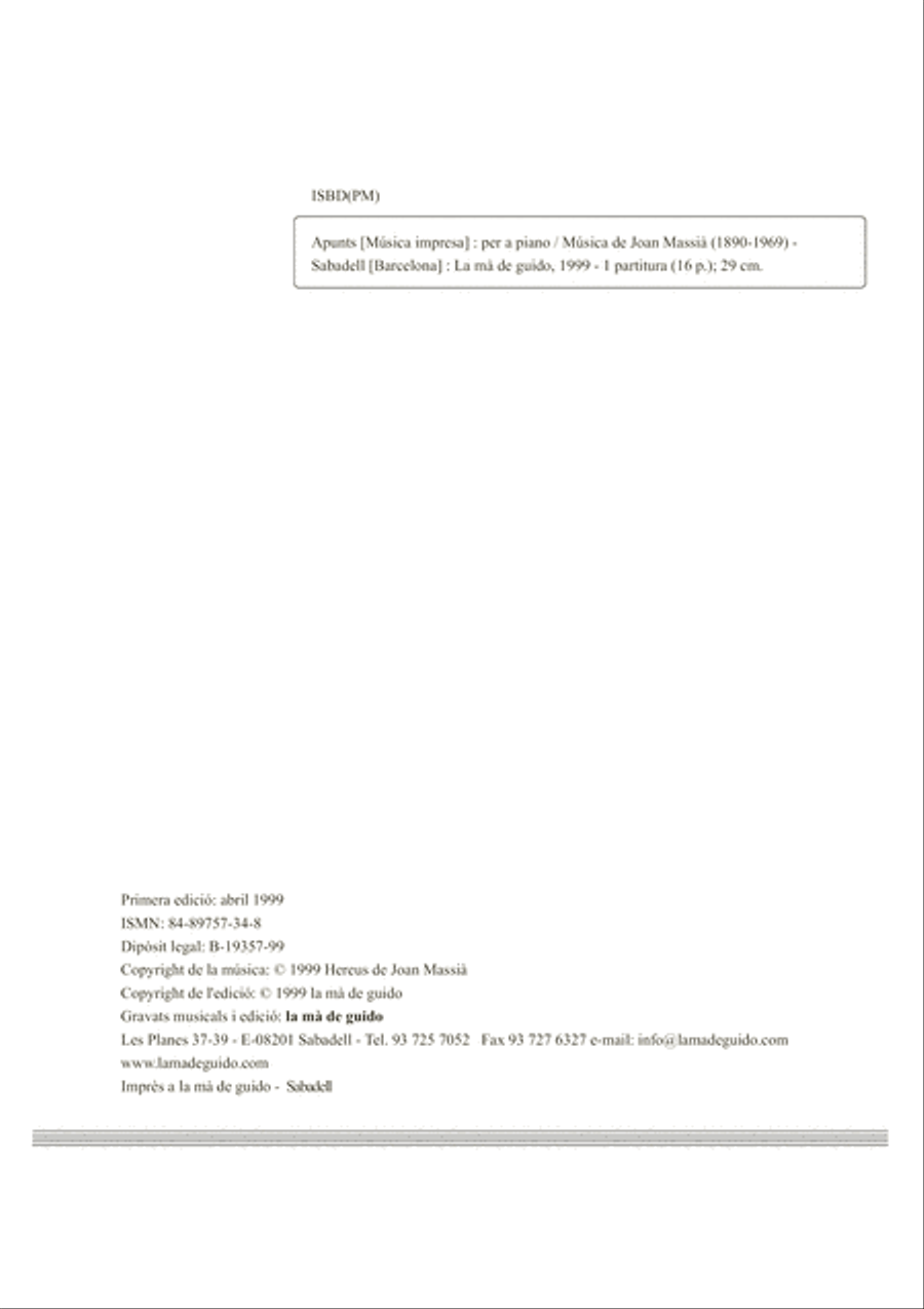 Apunts (volum 1) 2 Pianos, 4-Hands scores gallery preview page 4