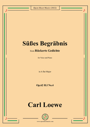 Book cover for Loewe-Süßes Begräbnis,in A flat Major,Op.62 H.I No.4