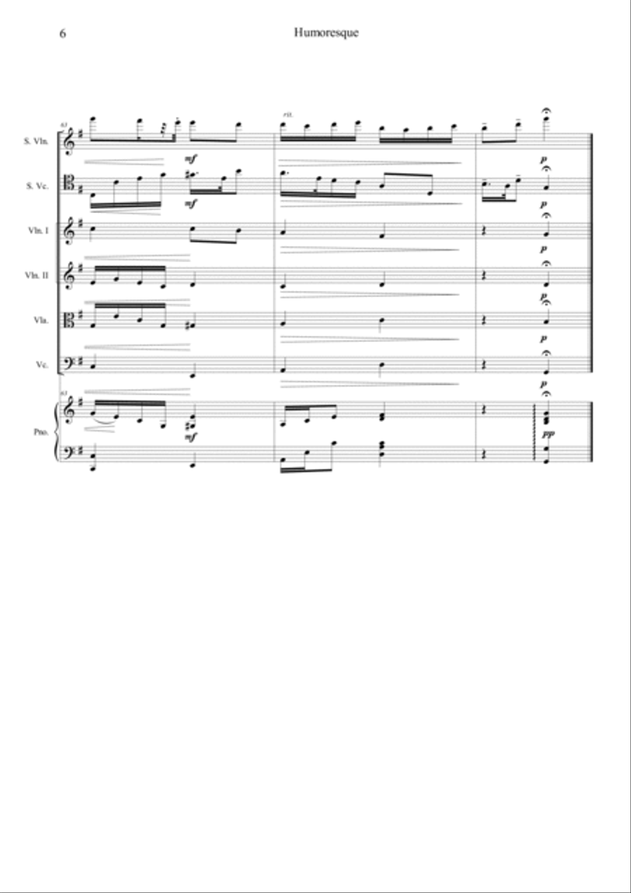 Humoreske op 101 in G Orchestra scores gallery preview page 6