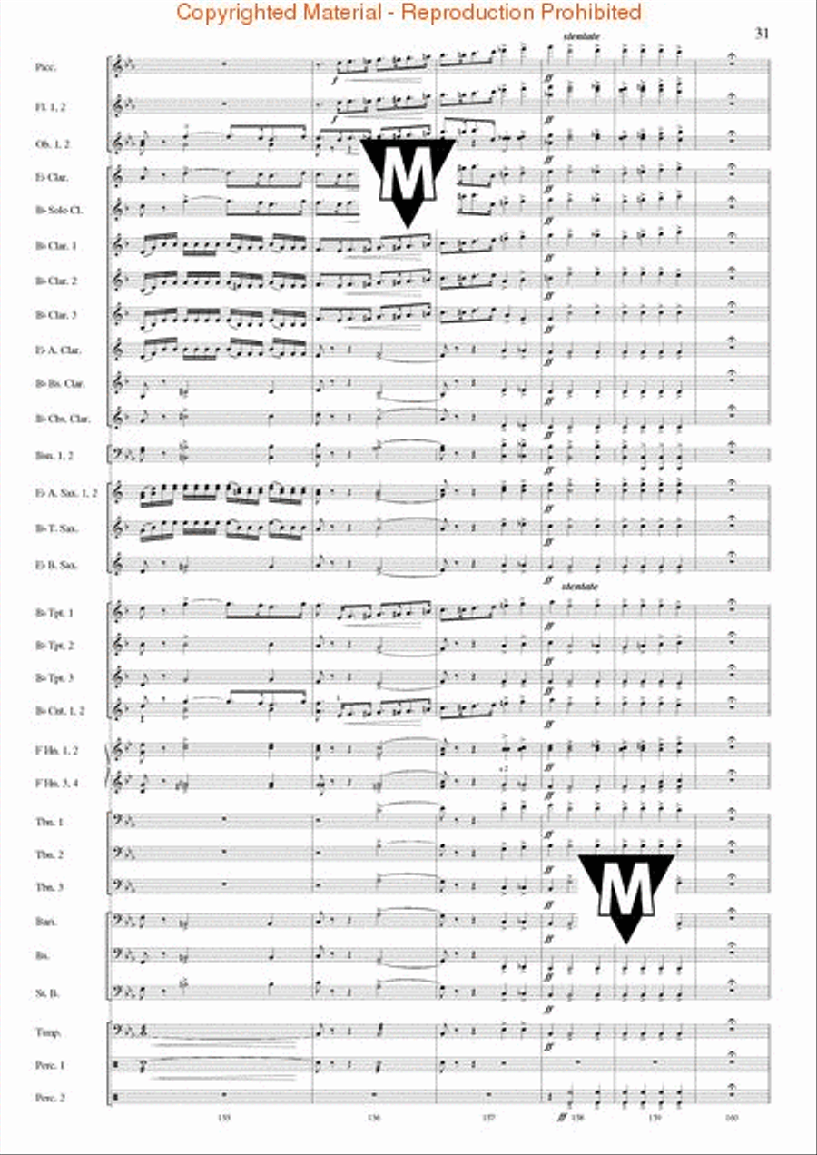 Triumphal March (from Aida) Concert Band scores gallery preview page 32