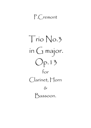 Trio No.3 In G maj. Op.13