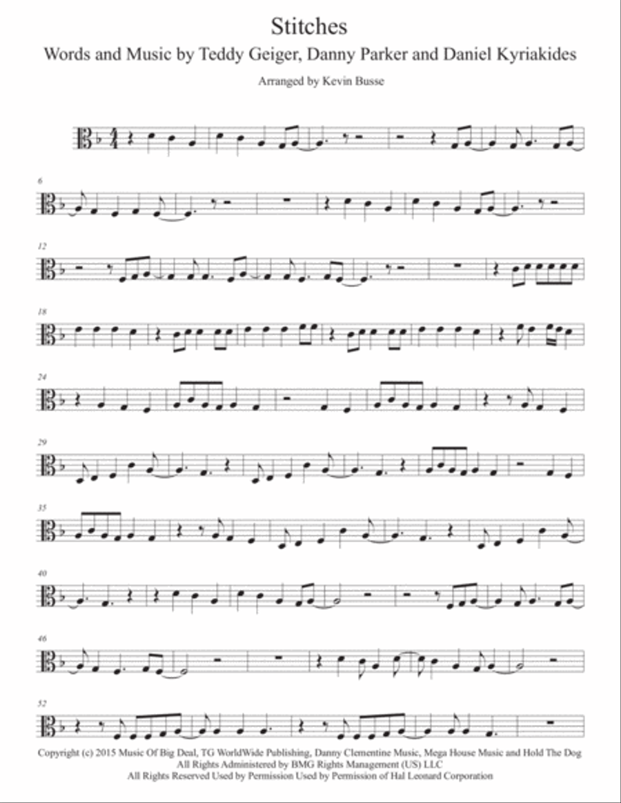 Stitches Stitches Viola Solo scores gallery preview page 1