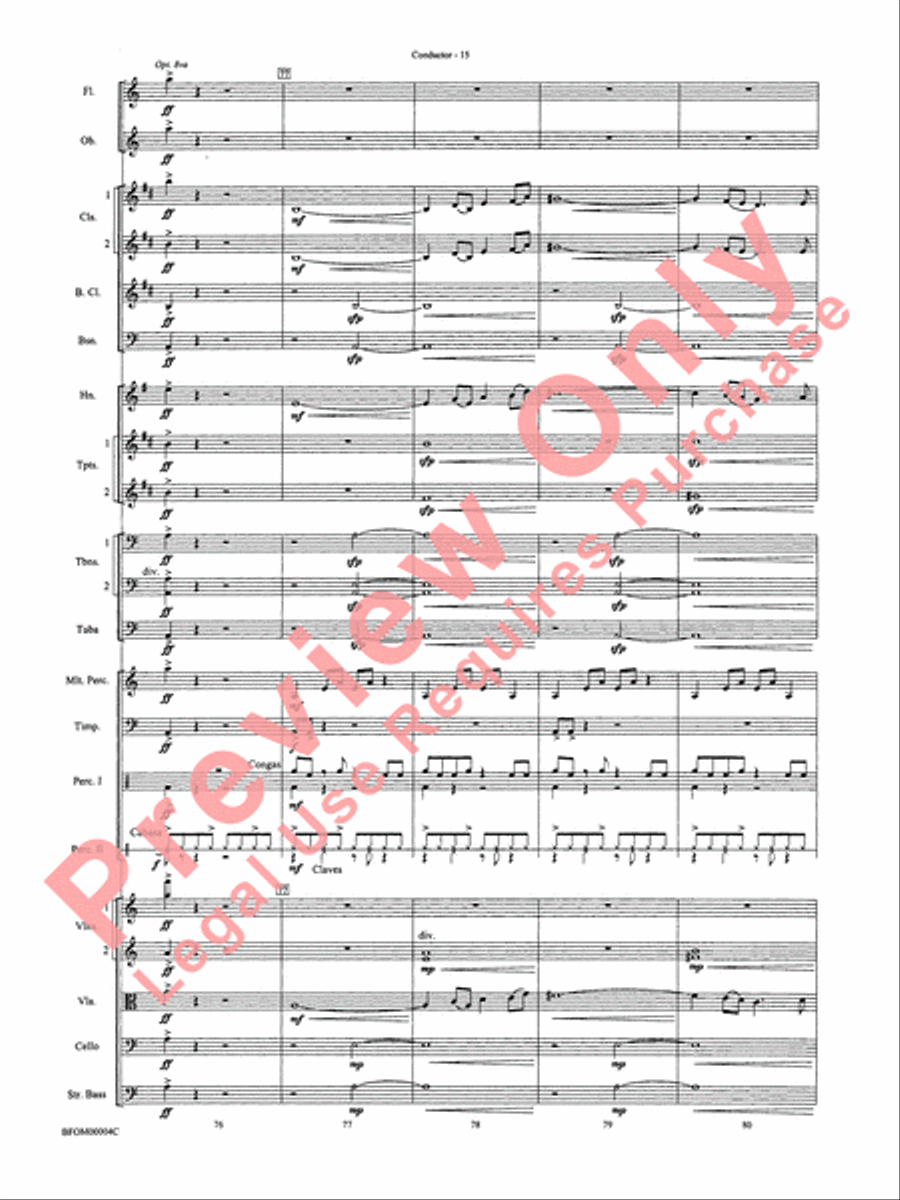 Rites of Tamburo Full Orchestra scores gallery preview page 18