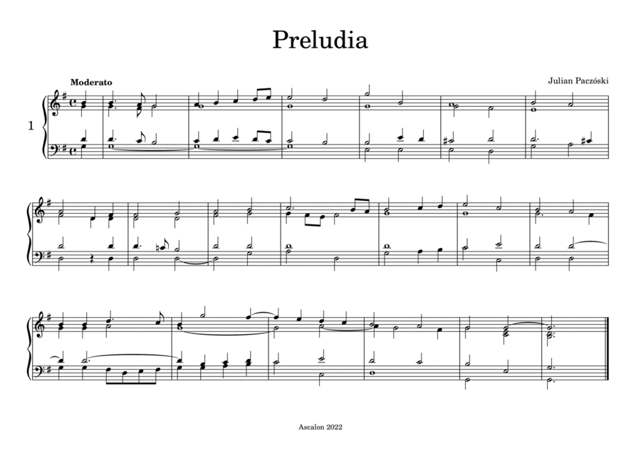 23 easy preludes for organ, piano or harmonium