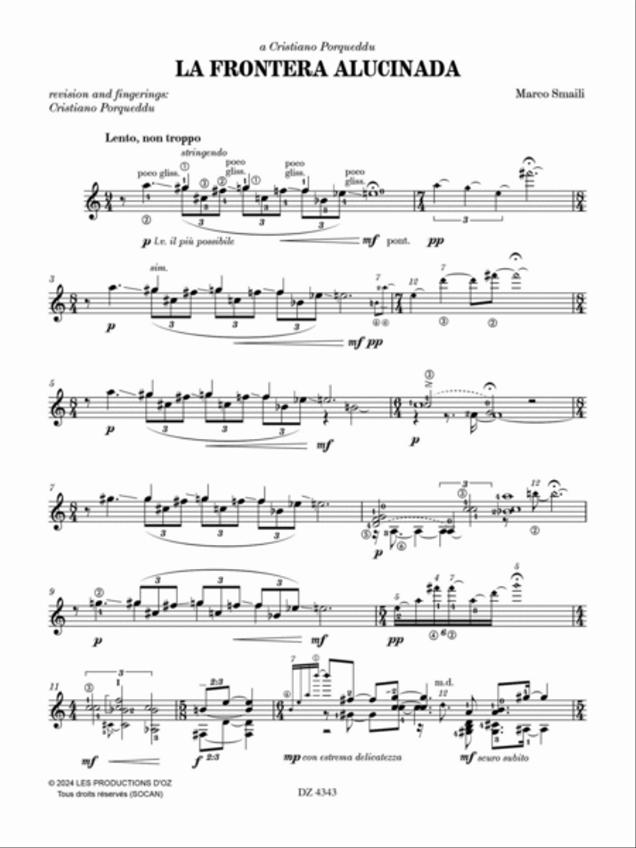 La frontera alucinada Classical Guitar scores gallery preview page 2