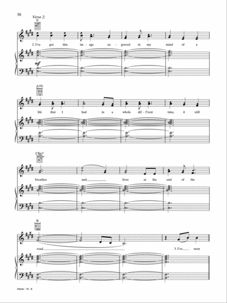 Home Home Piano, Vocal, Guitar scores gallery preview page 6