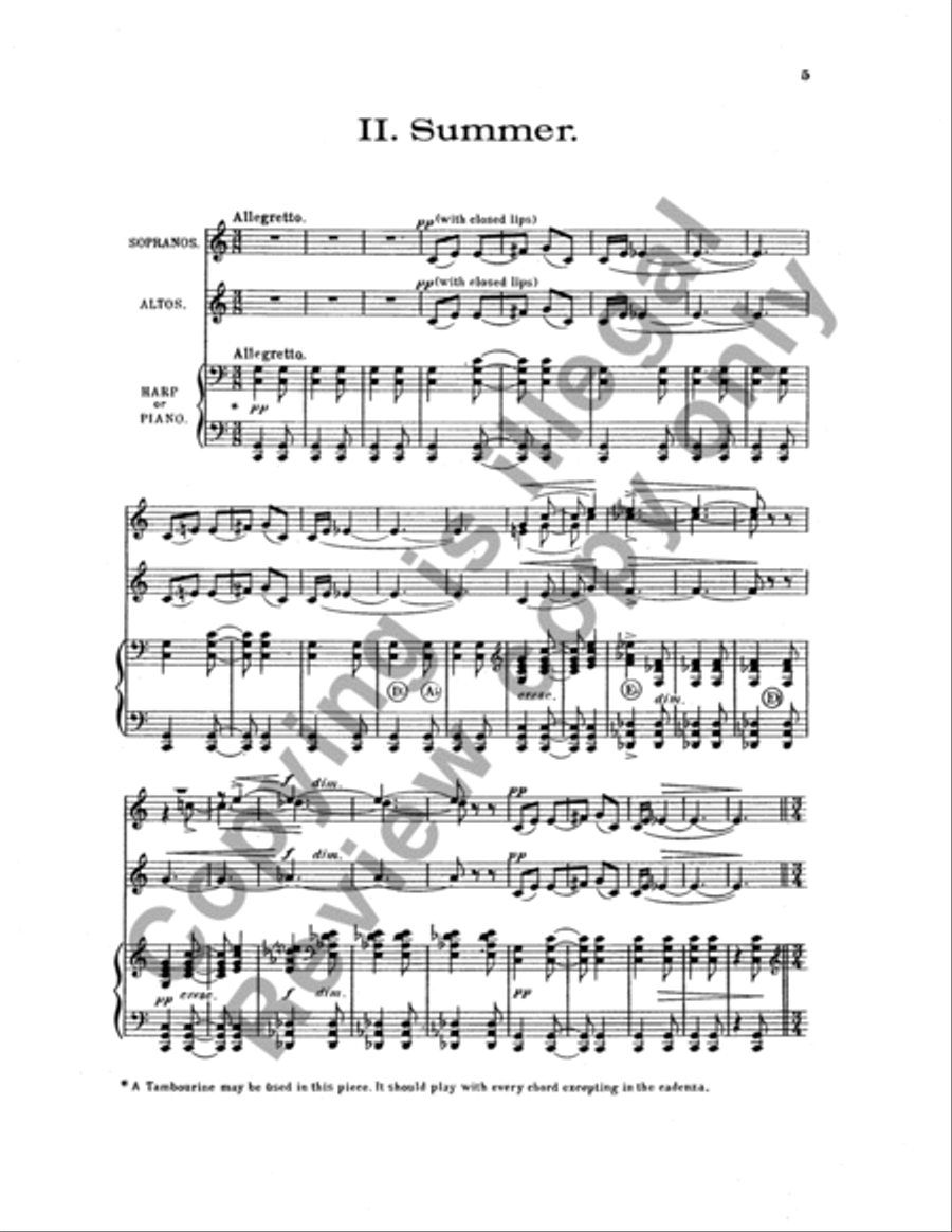 Two Eastern Pictures (I. Spring: II. Summer) SSA scores gallery preview page 14