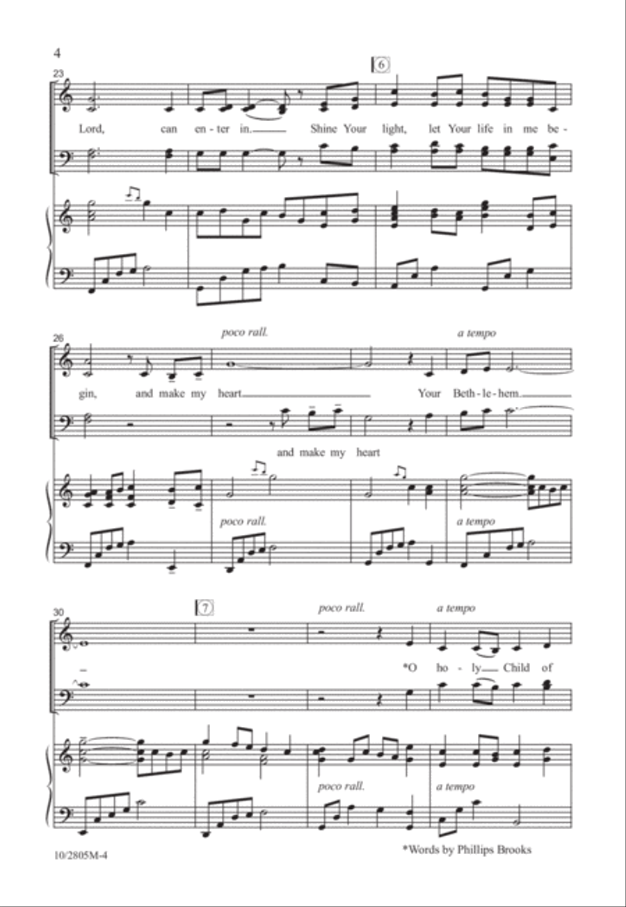My Heart, Your Bethlehem 4-Part scores gallery preview page 5