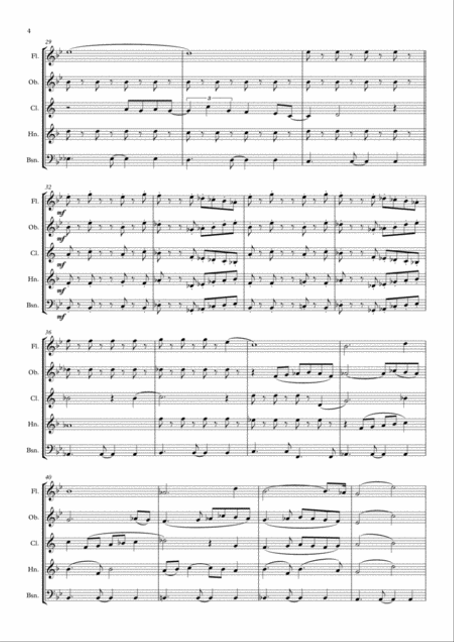 God Only Knows Woodwind Quintet scores gallery preview page 4